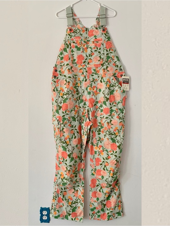 Duluth Trading Co Pants - NWT Duluth XL x31L Heirloom Gardening Bib Overalls Mint Summer Dahlia Bibs Farm